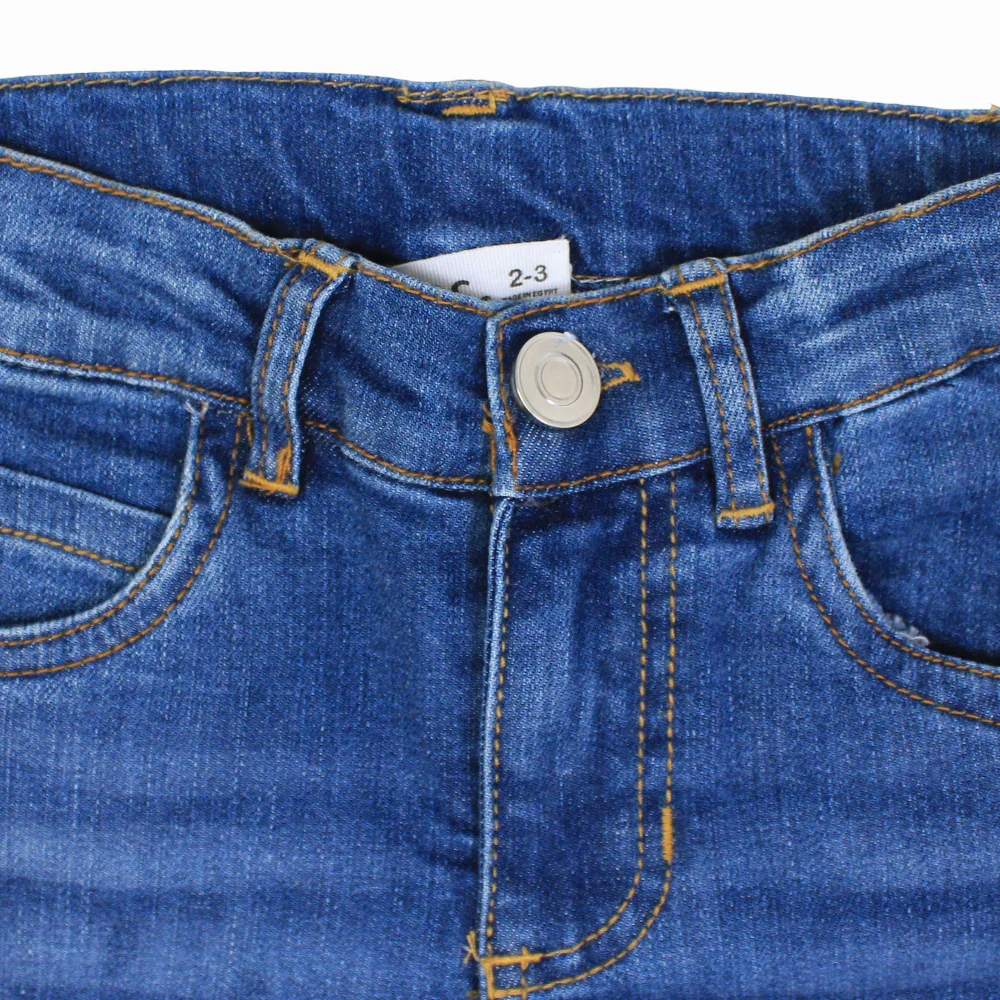 Girls Ripped Jeans - Blue - Image 4