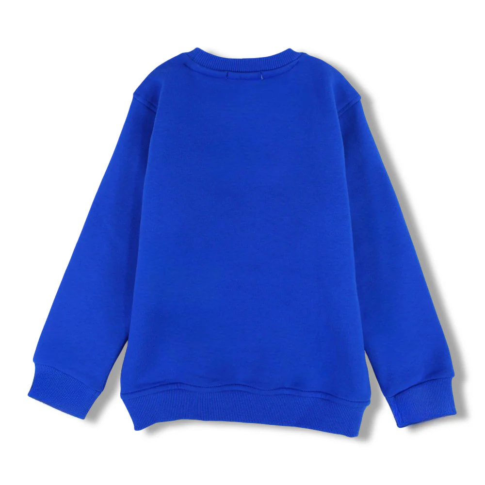 Boys Cotton Sweatshirt – Blue with “Beyond the Solar System” Print - Image 2