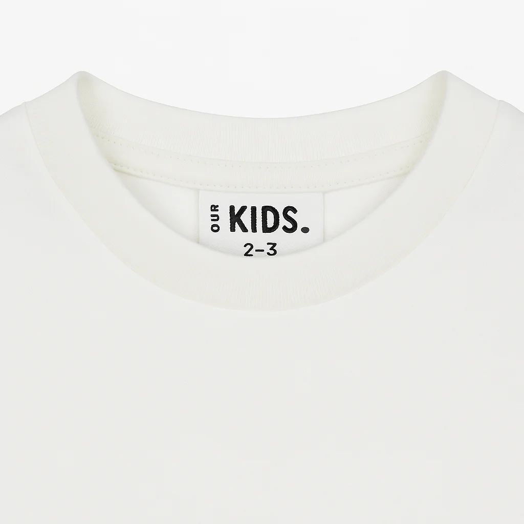 Unisex White Long-Sleeved Half-Collar T-Shirt - Image 3