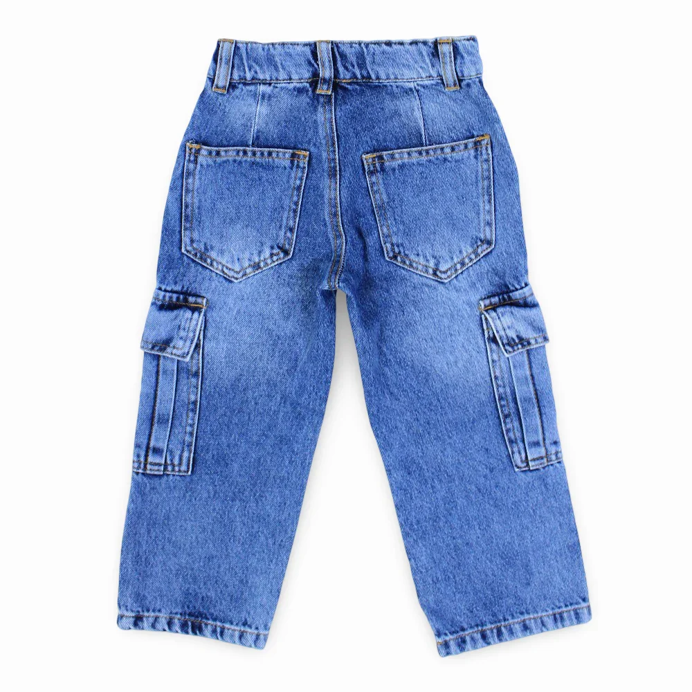 Boys Cargo Jeans - Blue - Image 3