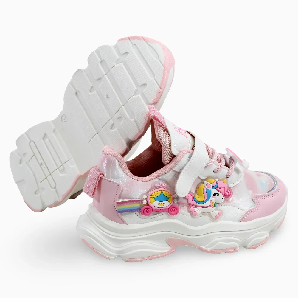 Girls Leather Sneakers – Cute Unicorn Design (Size 32-37) - Image 3