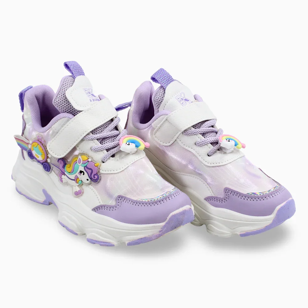 Girls Leather Sneakers – Cute Unicorn Design (Size 32-37) - Image 4