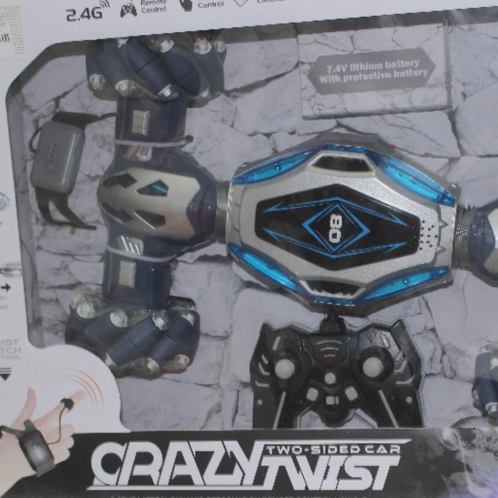 Crazy Twist Two-Sided Remote Control Car – 1:12 Scale with Watch Control - Image 3