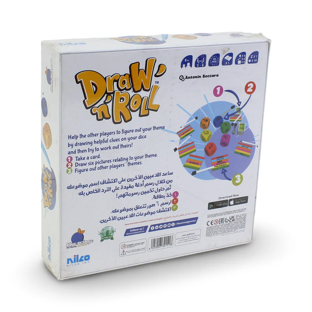 Nilco Blue Orange Games Draw N Roll Board Game - Image 3