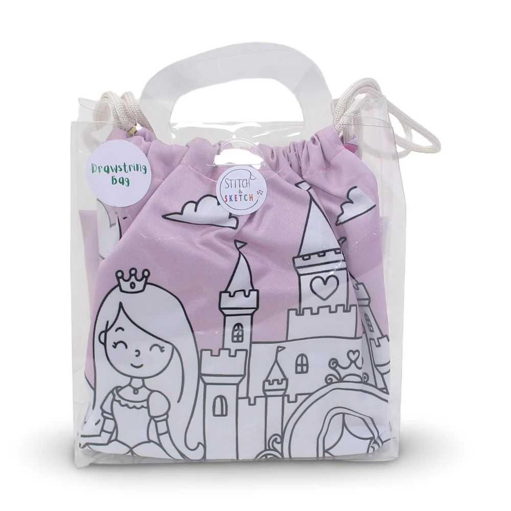Coloring Drawstring Bag - Castle + Colors Box - Image 2