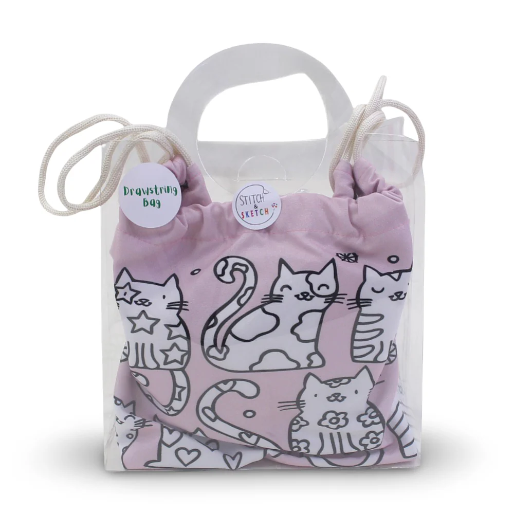 Coloring Drawstring Bag - Cats + Colors Box - Image 2