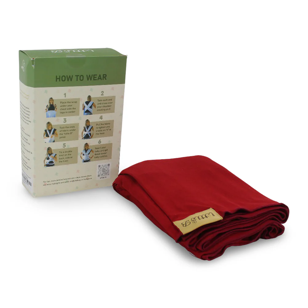Little B The Ellie Wrap - Burgundy - Image 2