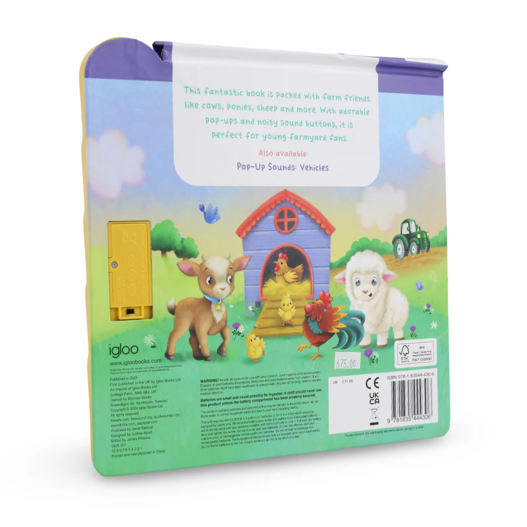 Igloo Books "Pop-Up Sounds Farm" Board Book - Image 3