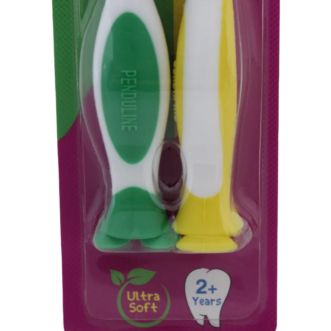 Penduline Tooth Brush – (Green & Yellow) Pack of 2 - Image 3
