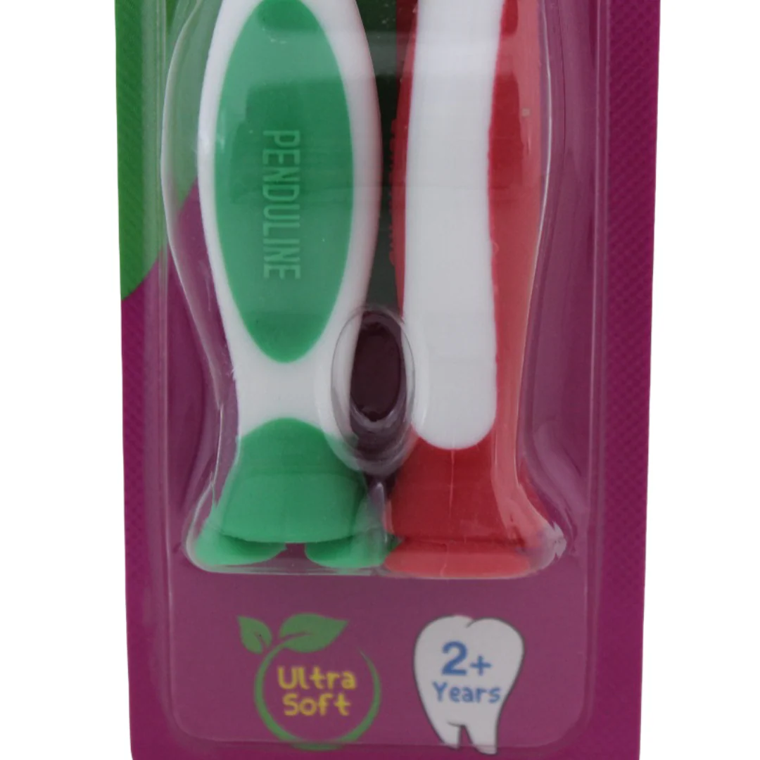 Penduline Tooth Brush – (Green & Red) Pack of 2 - Image 3