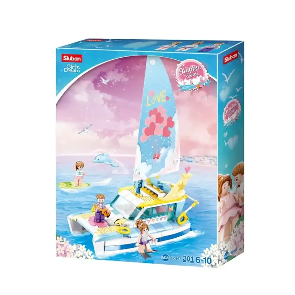 Sluban Girls Dream Yacht Building Set - 301 Pcs