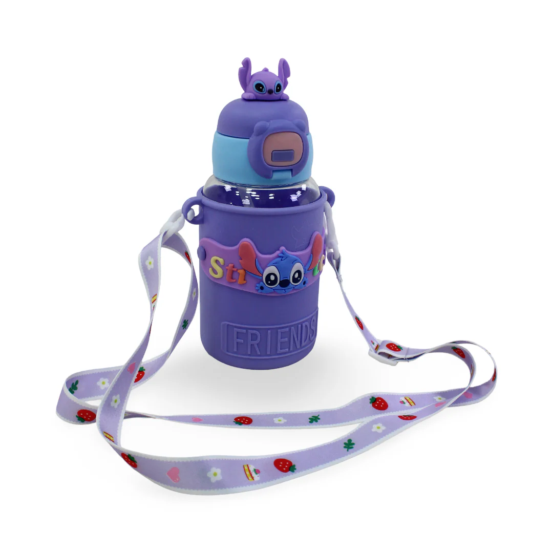 Stitch Children's Water Bottle – Purple