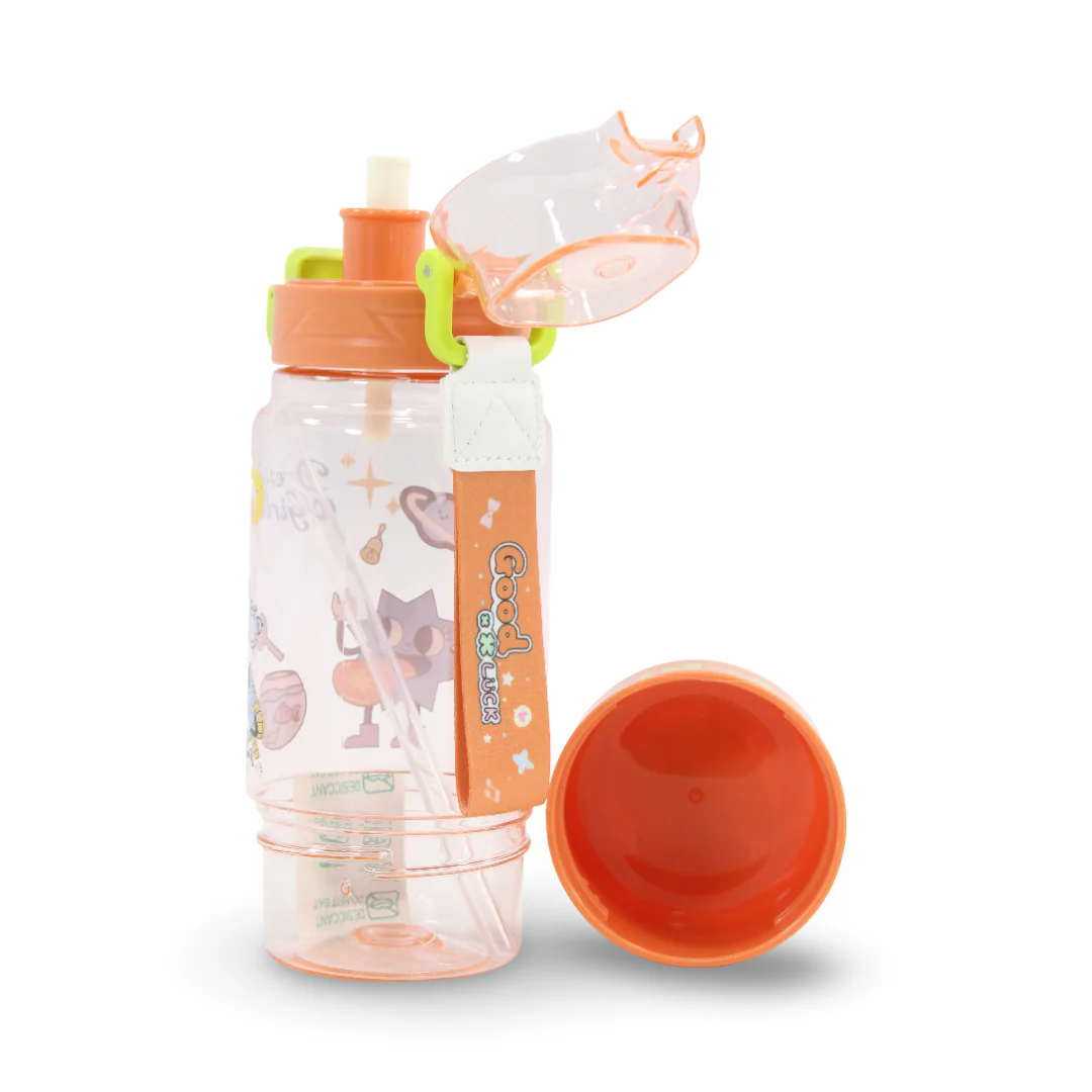 "Yep!" Plastic Water Bottle – Orange - Image 2