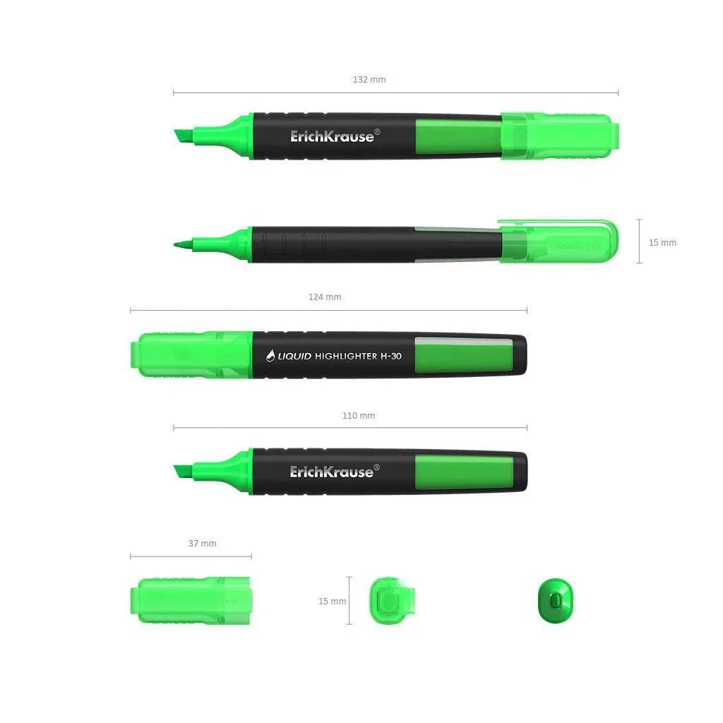 Highlighter ErichKrause® Liquid H-30, ink color: green - Image 4