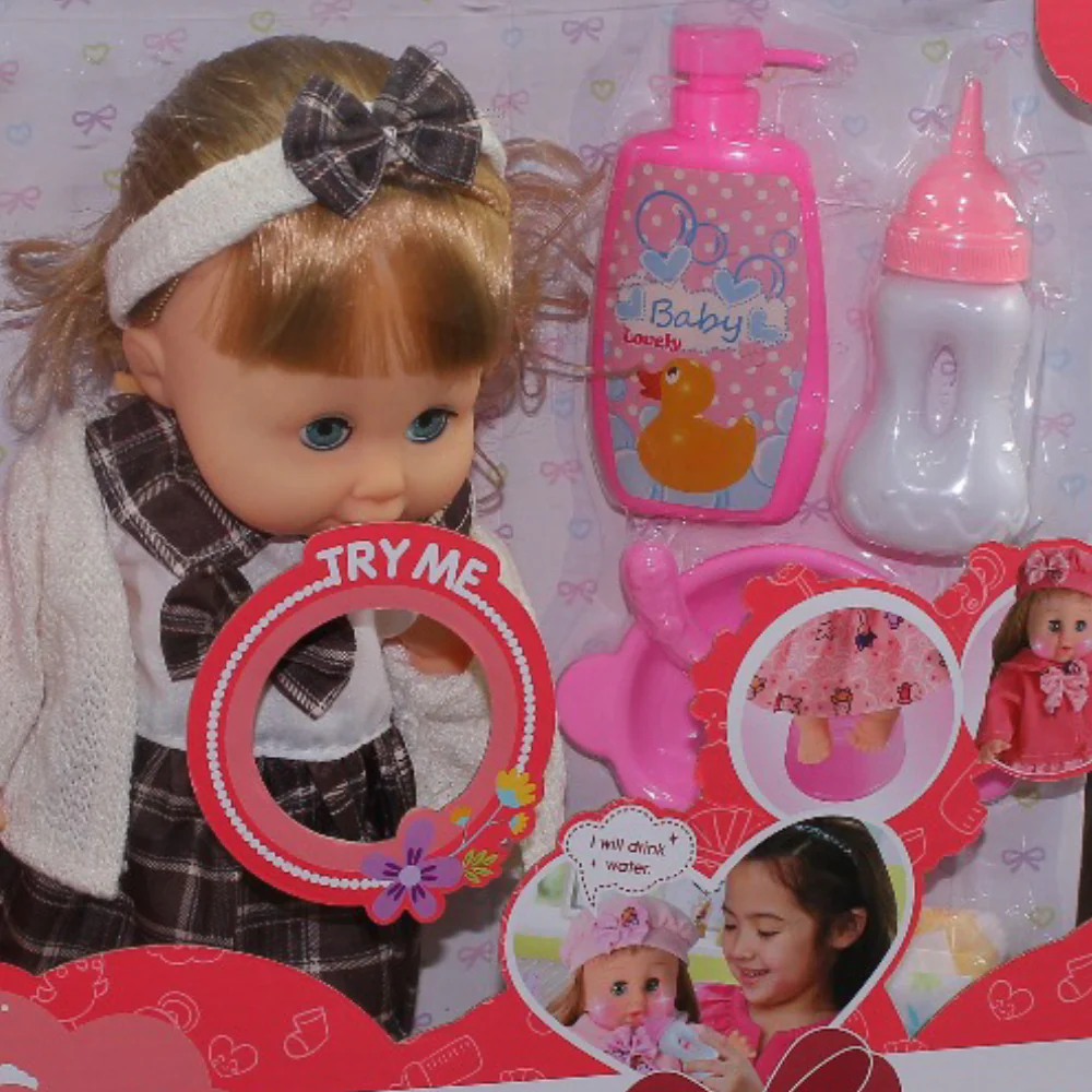 Cufan Playtime Babies Doll Set – Brown Checks - Image 3
