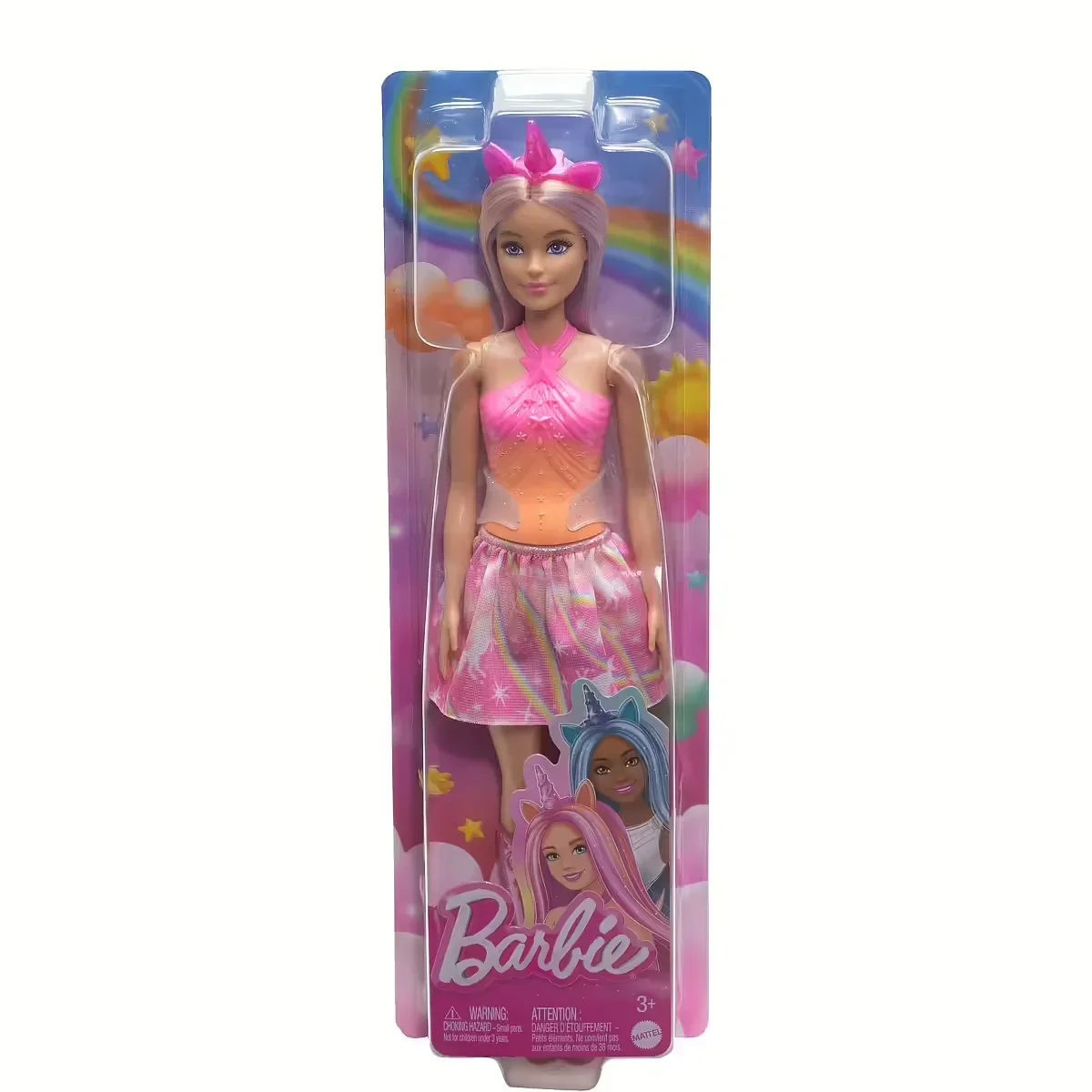 Barbie Unicorn Doll – Pink Hair & Rainbow Outfit - Image 2