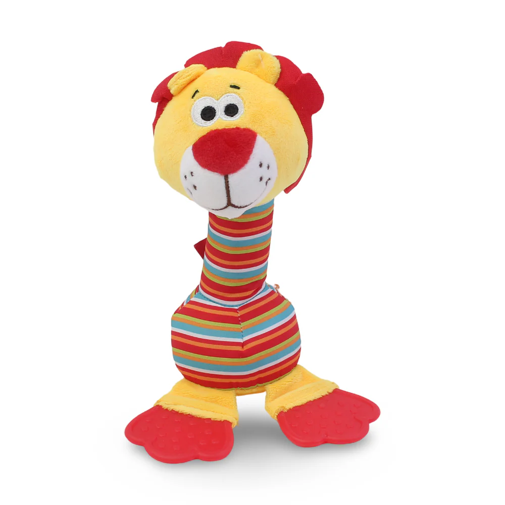 Baby Soft Lion Sensory Toy with Teether Feet