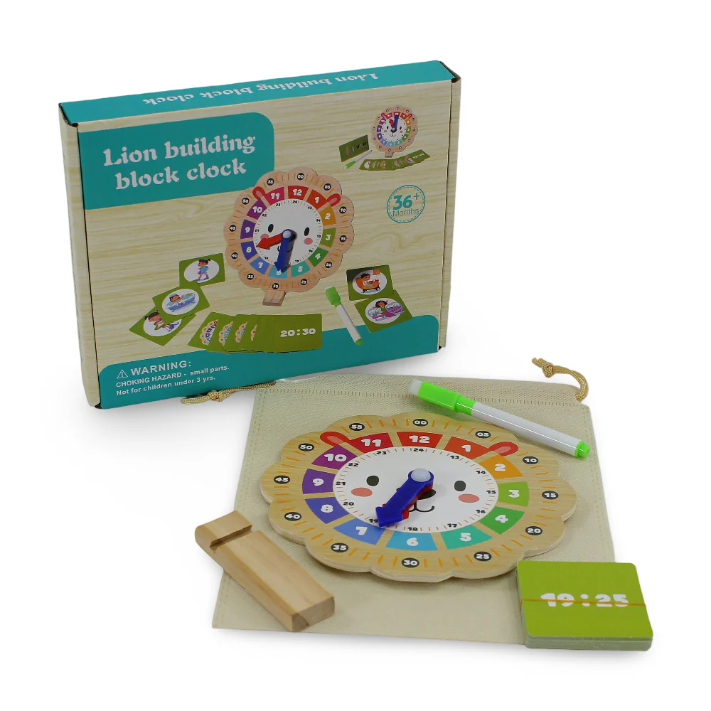Lion Building Block Clock