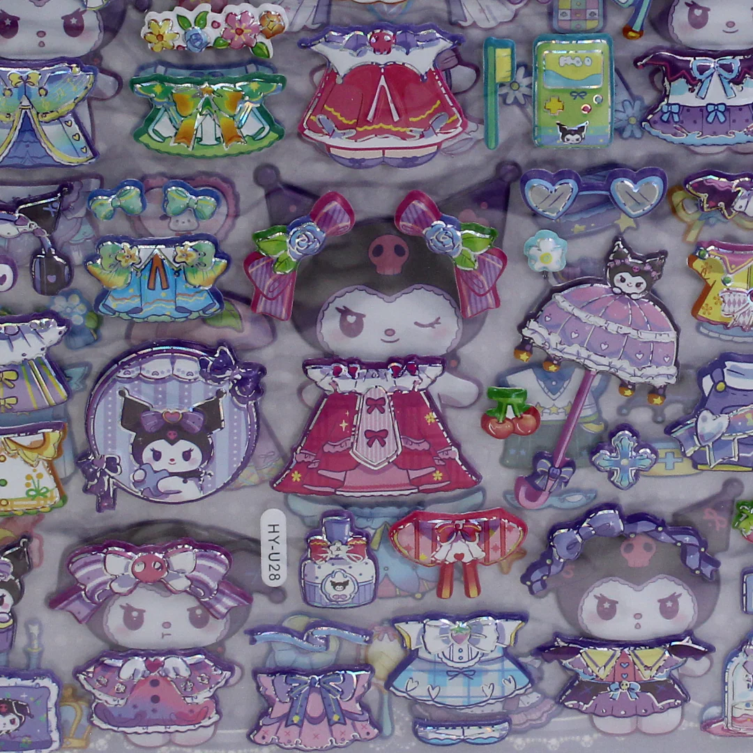 Kuromi 3D Puffy Sticker Set - Image 3