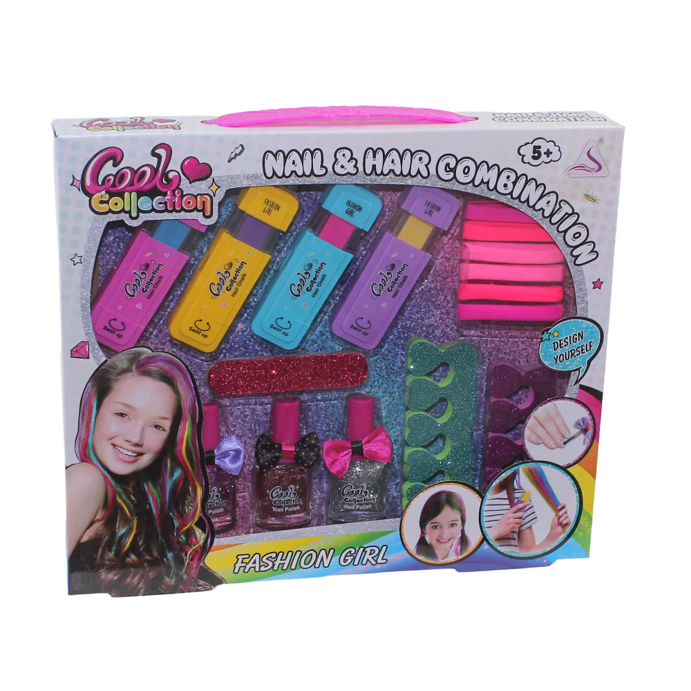 Cool Collection Fashion Girl Nail & Hair Combination Set - Image 2