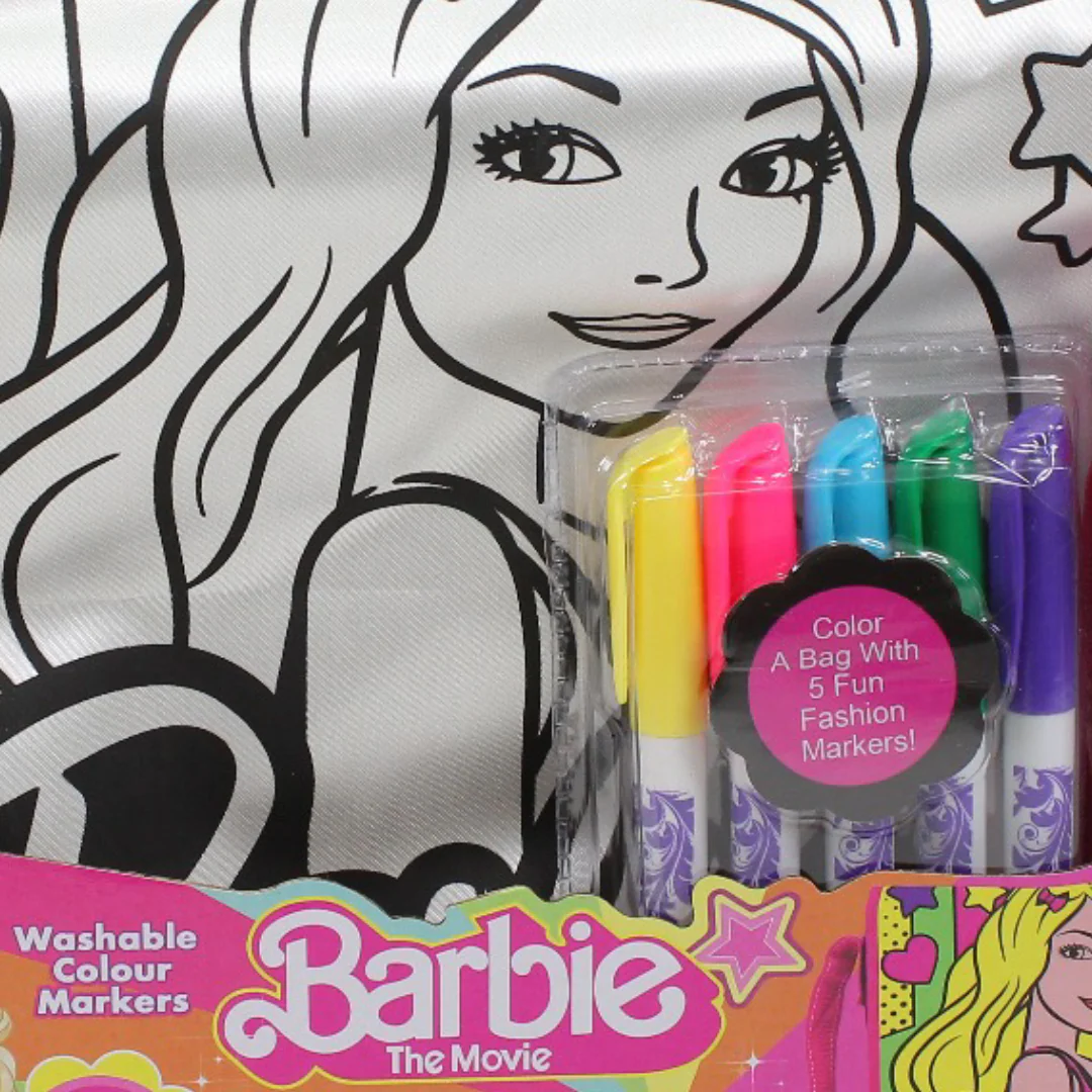 Color Me Mine Barbie Coloring Bag with Colors Box - Image 3