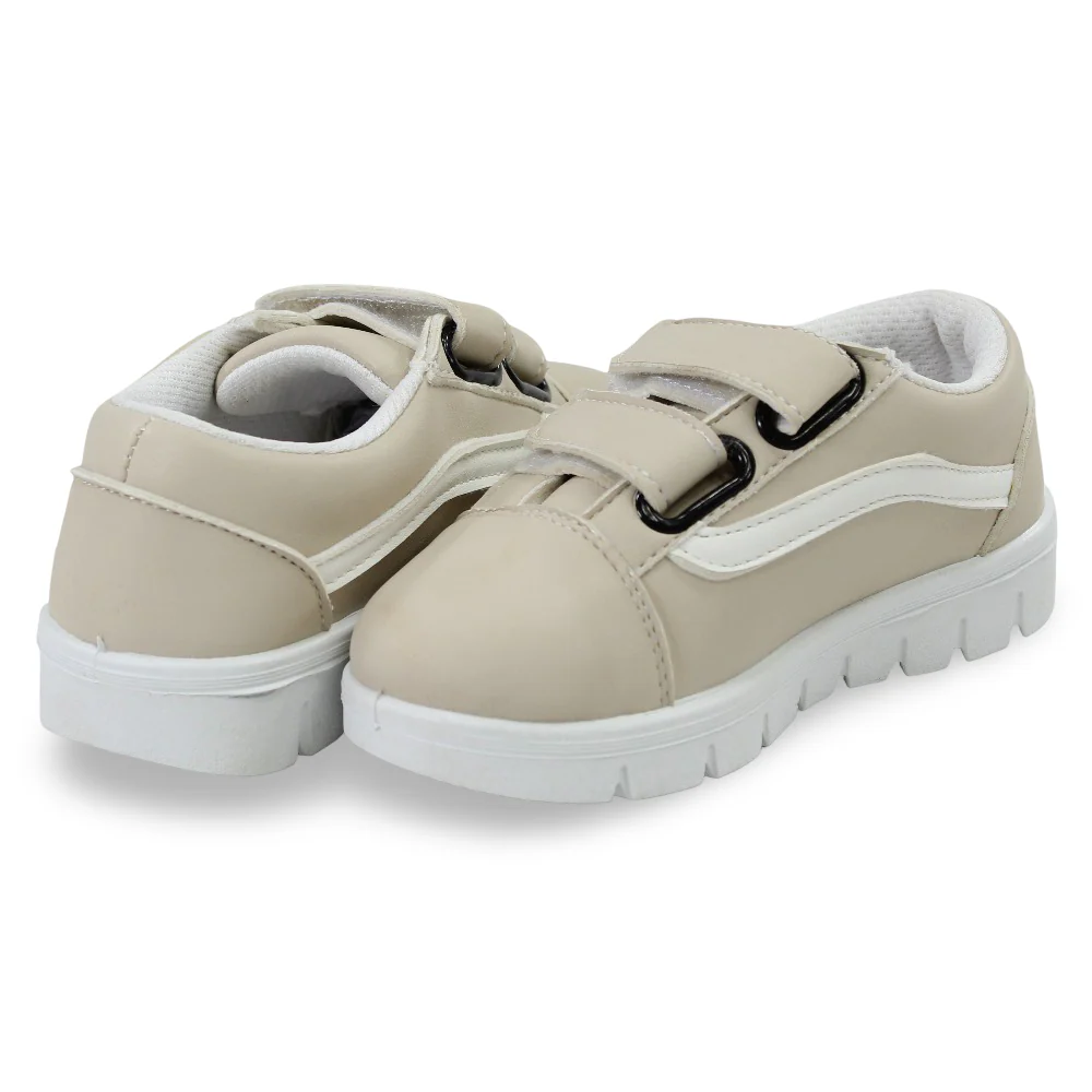 Unisex Leather Sneakers – Beige - Image 2