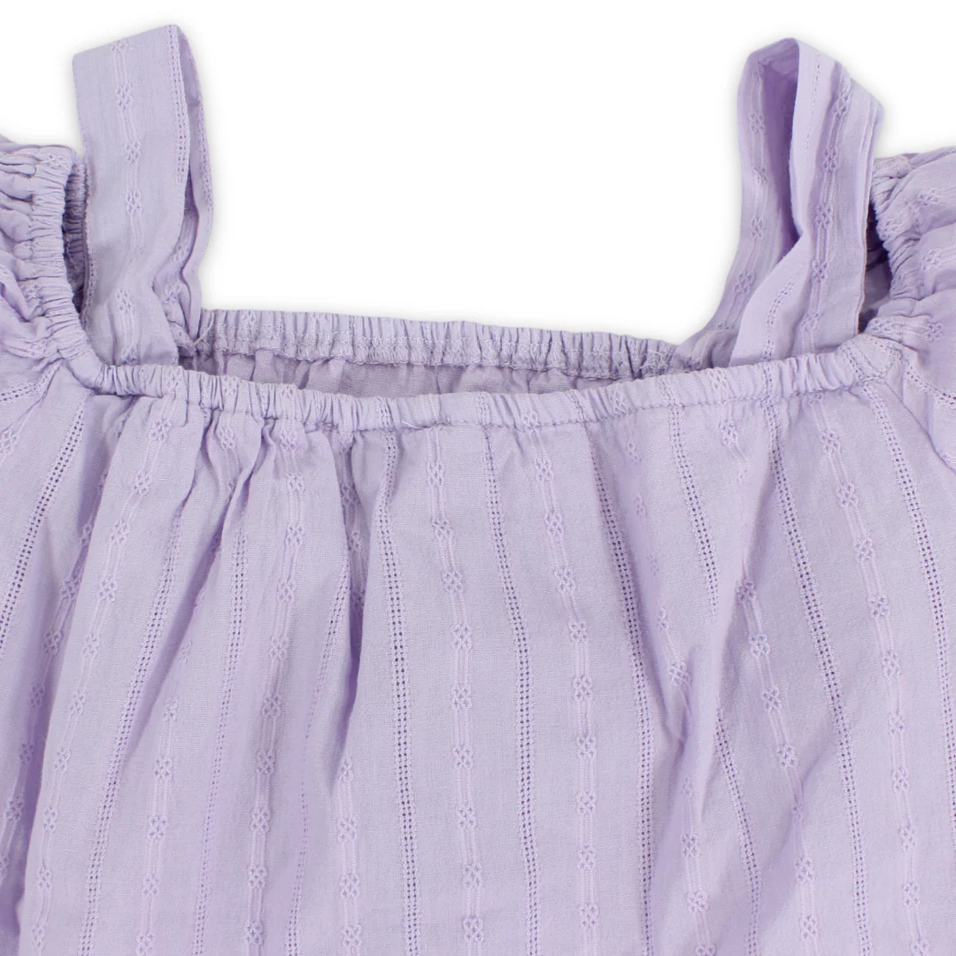 Girls Cotton Blouse – Lilac - Image 3