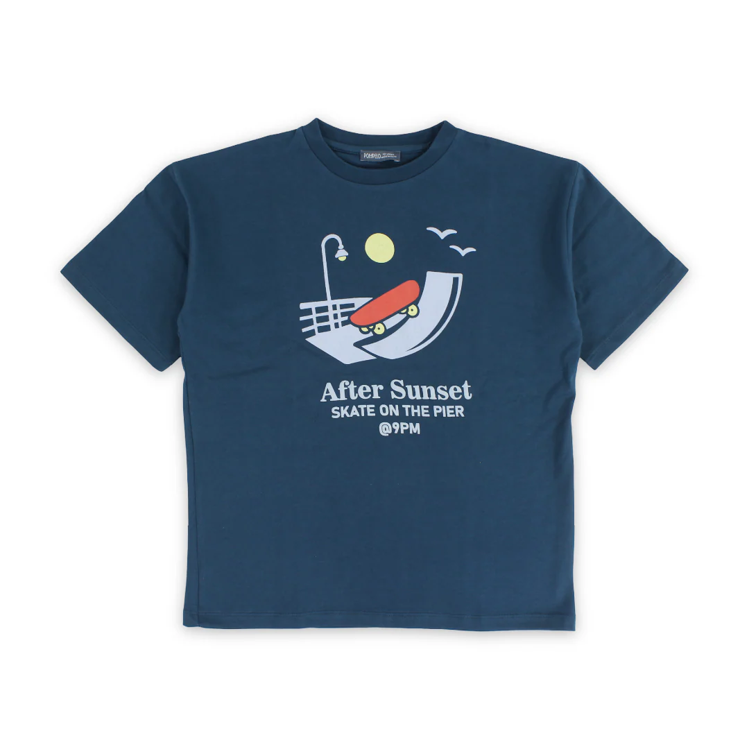 Boys Cotton T-Shirt – Petrol Blue