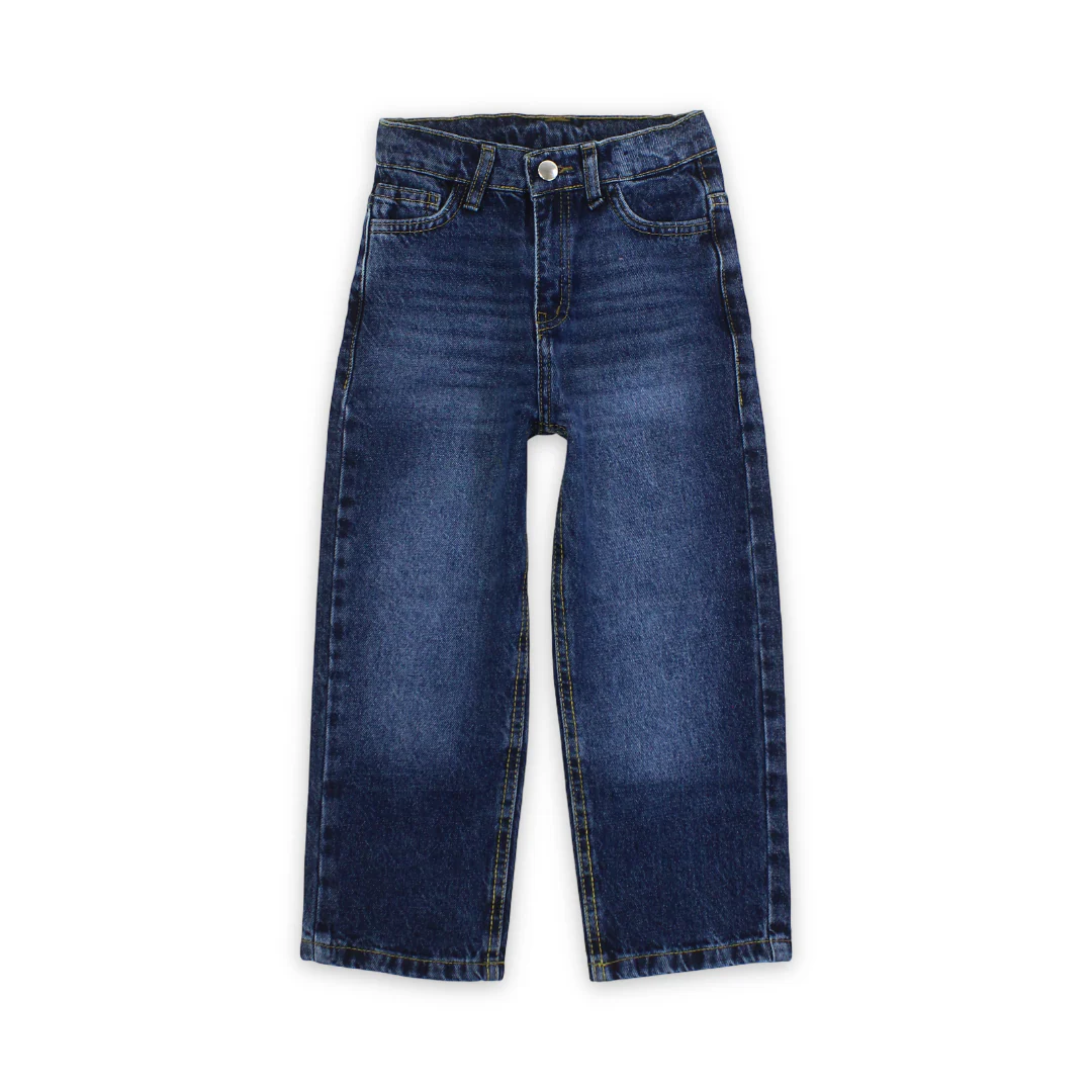 Boys Cotton Denim Pants – Dark Blue