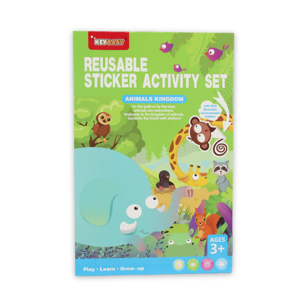 Keybaby "Animals Kingdom" Reusable Sticker Activity Set