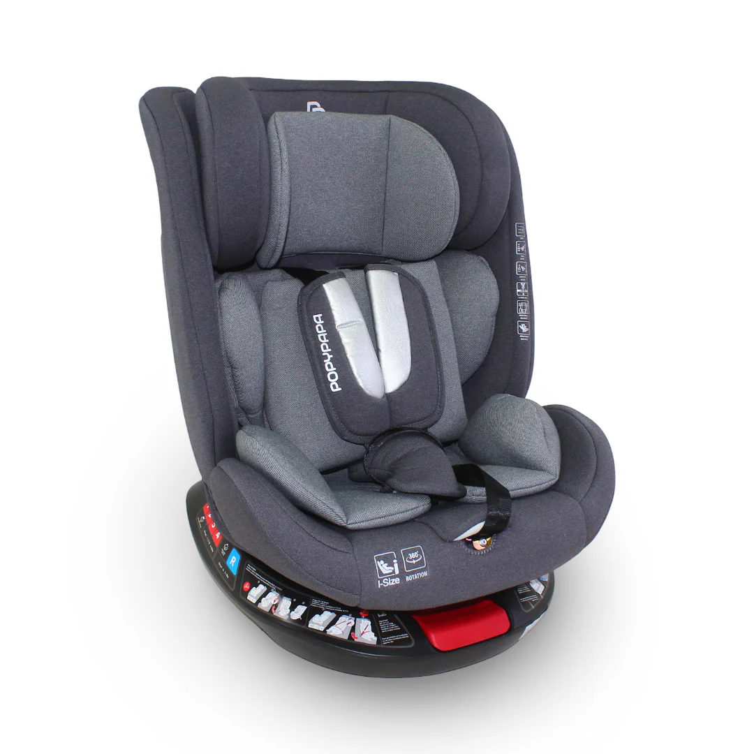 Kidilo Baby Car Seat 360° Rotation – Dark Grey