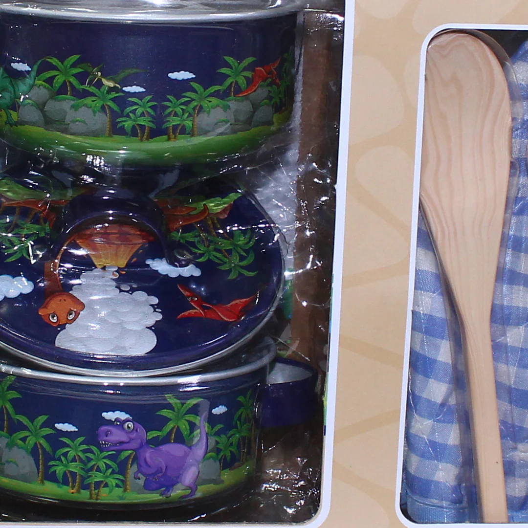 Dinosaur Tinplate Cooking Set - Image 3