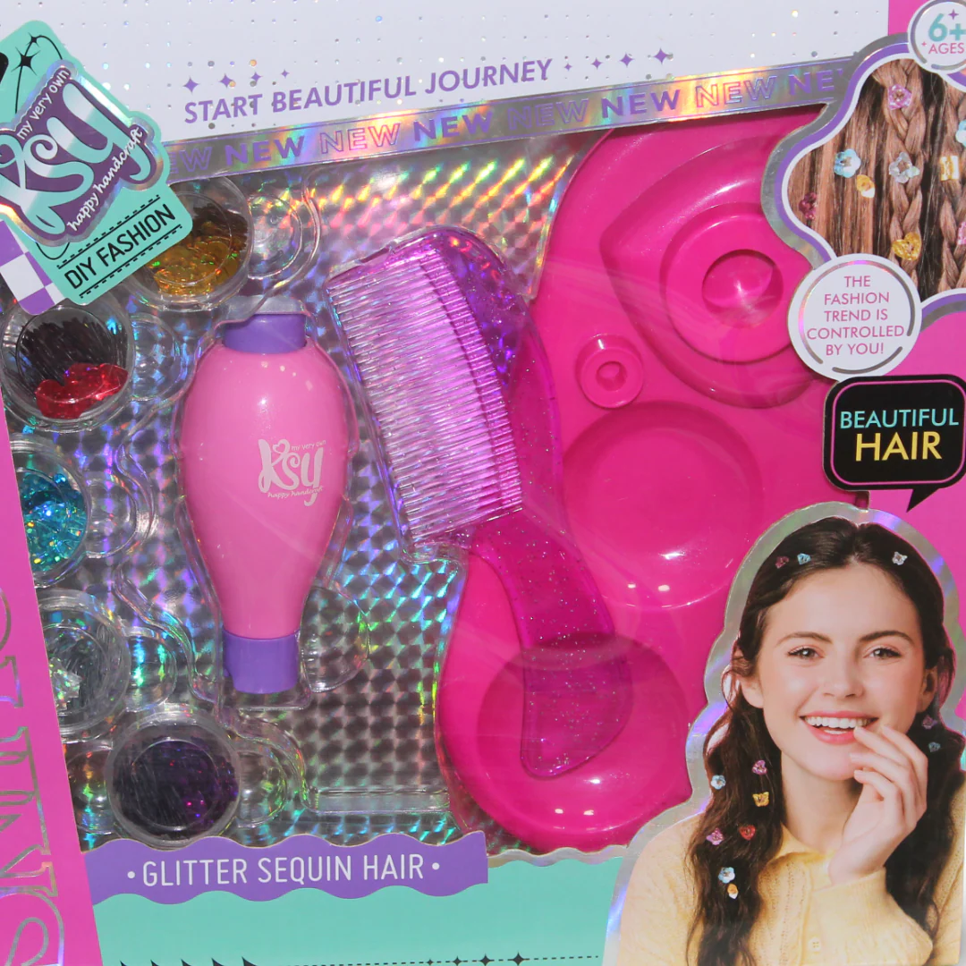 Ksy Glitter Sequin Hair DIY Braiding Kit - Image 4