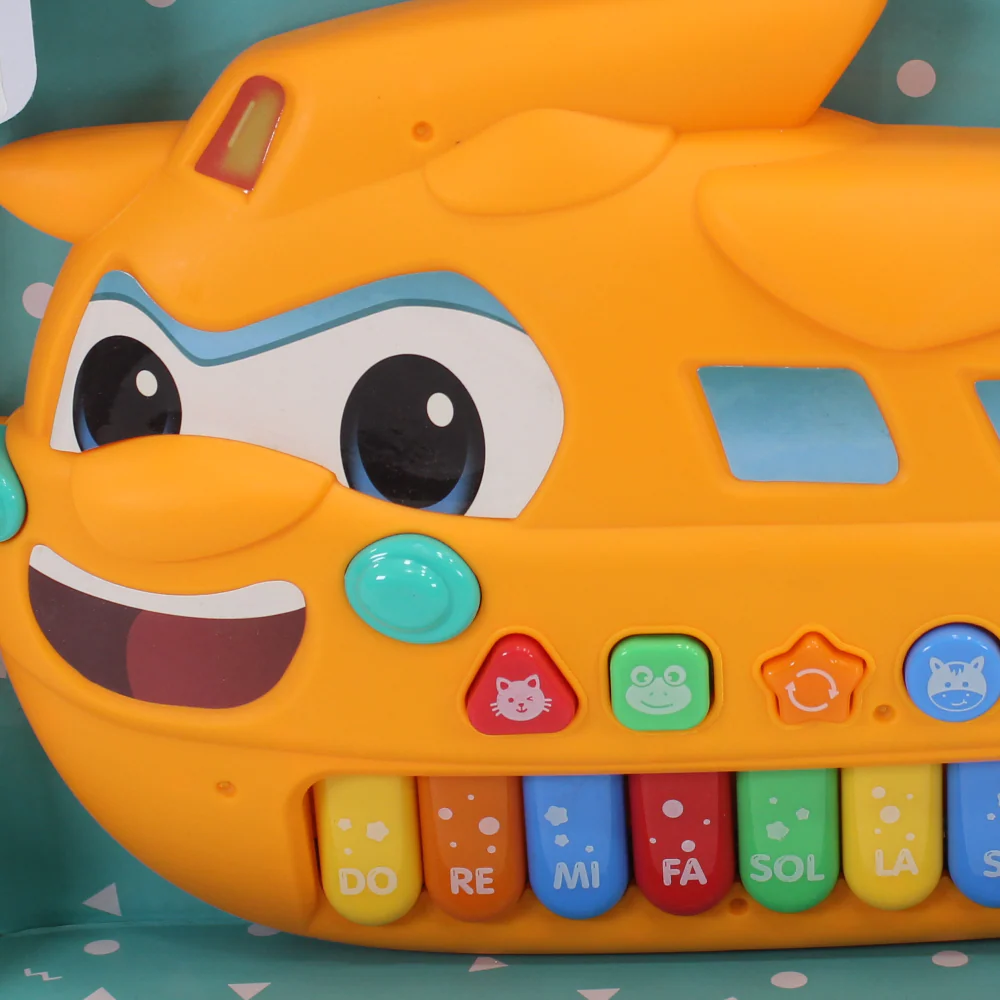 Cartoon Plane Electronic Piano – Orange - Image 4