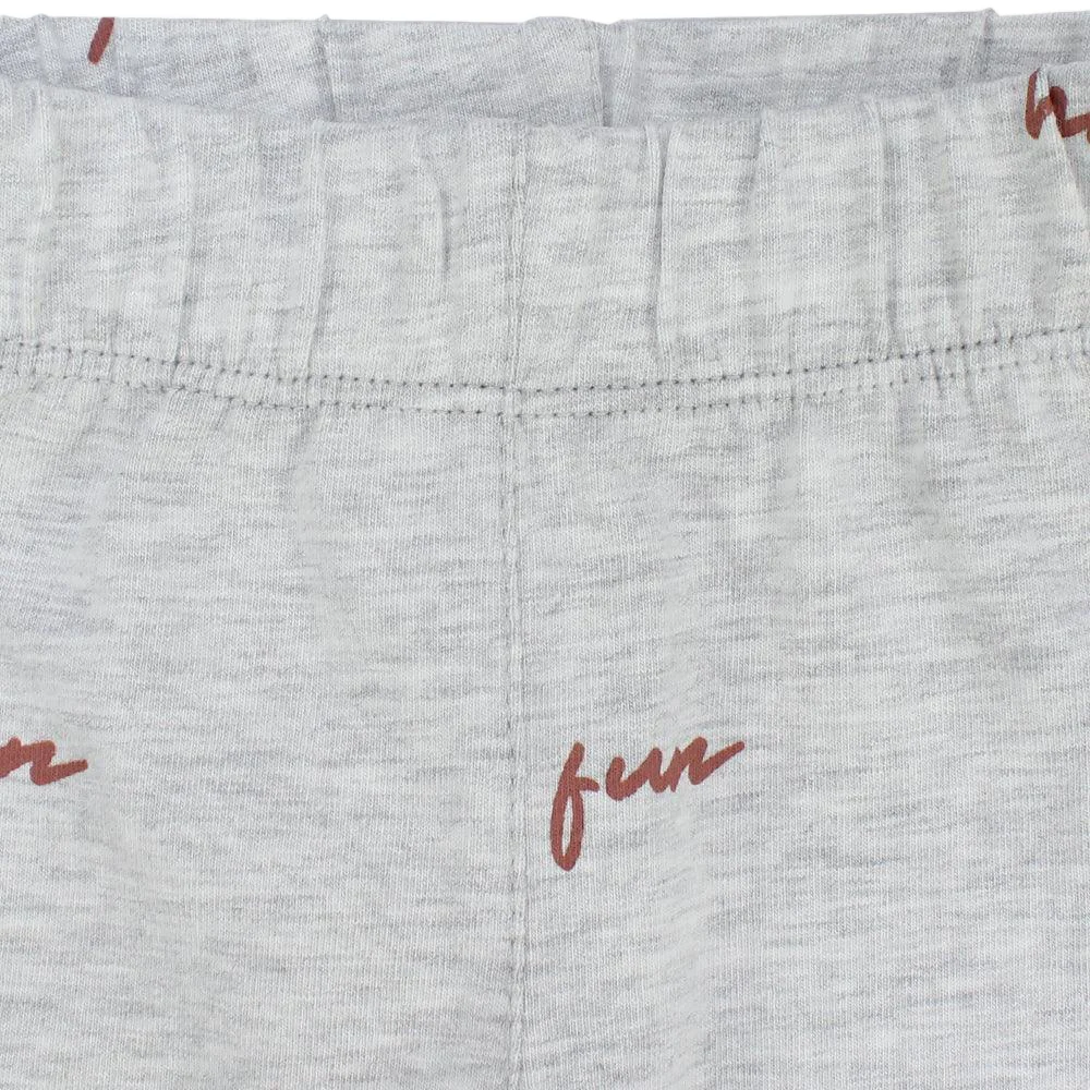 Fun Grey Pantacourt Leggings - Image 3