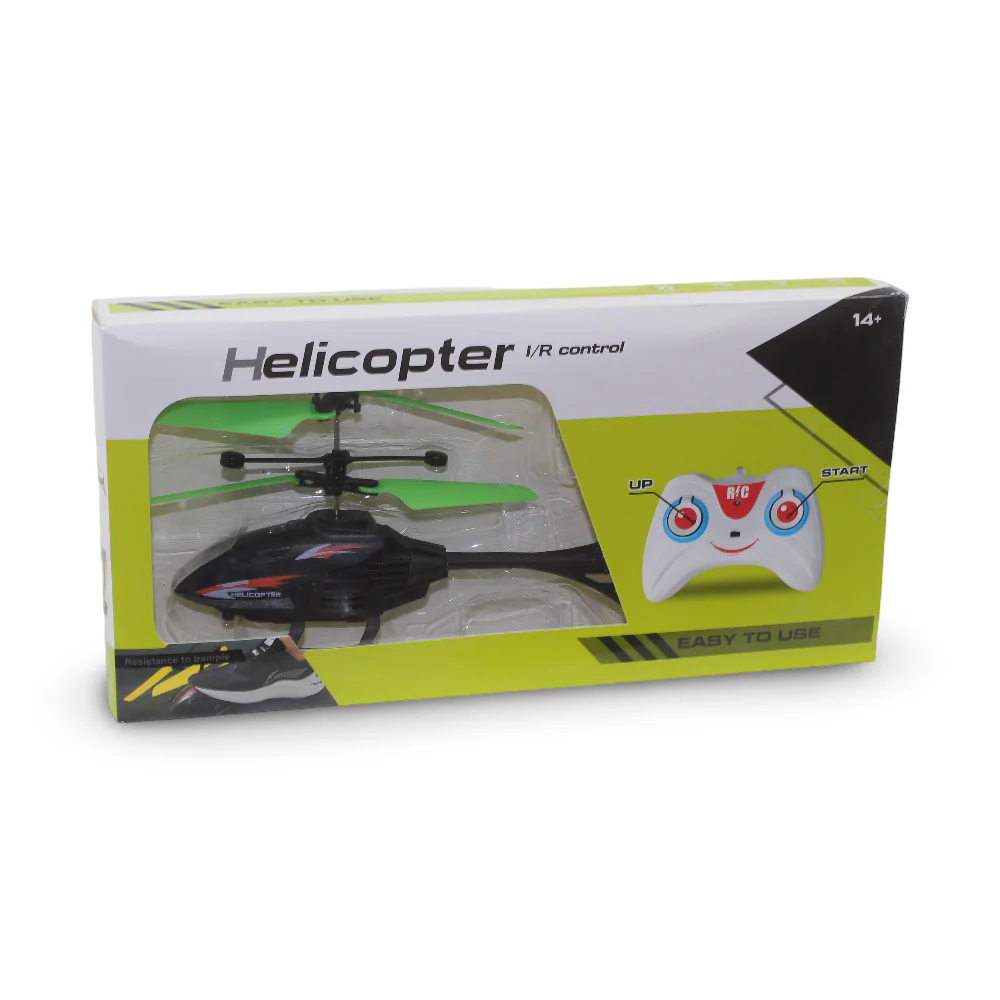 Plastic Remote Control Helicopter Toy – Green - Image 2