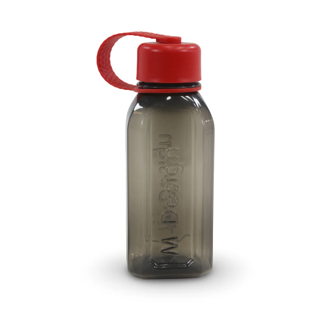 M Design Square Bottle with Strap 500ml – Black