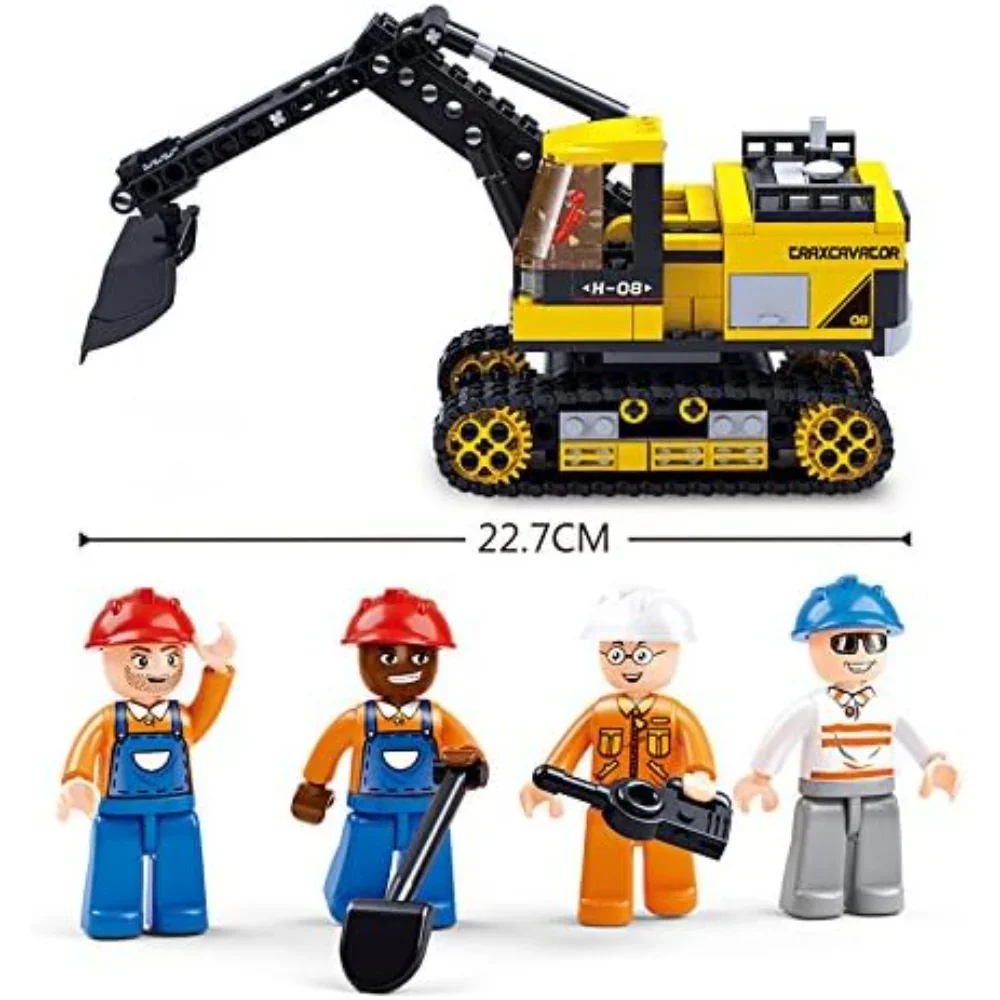 Sluban Town Construction Excavator Building Blocks - 614 Pcs - Image 3