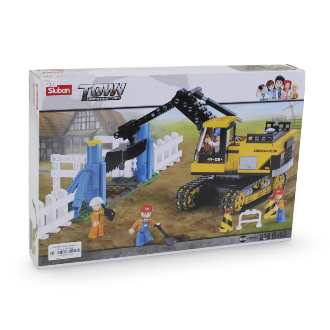 Sluban Town Construction Excavator Building Blocks - 614 Pcs - Image 4