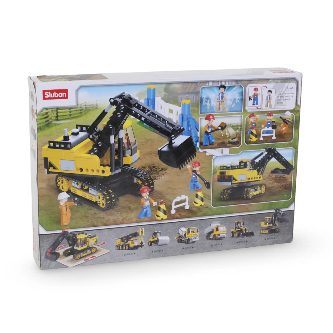 Sluban Town Construction Excavator Building Blocks - 614 Pcs - Image 5