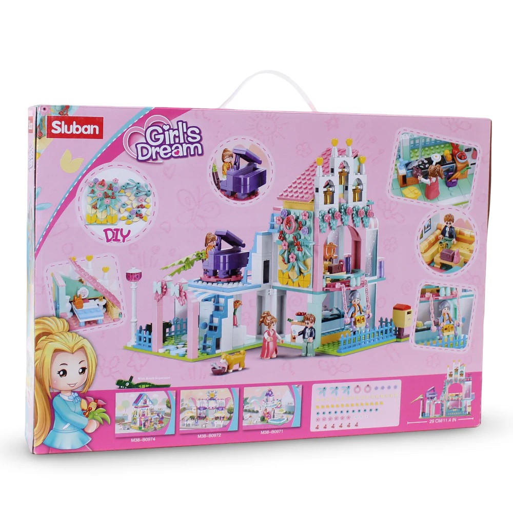 Sluban Girls Dream Apartment Building Blocks Set - 596 Pcs - Image 3