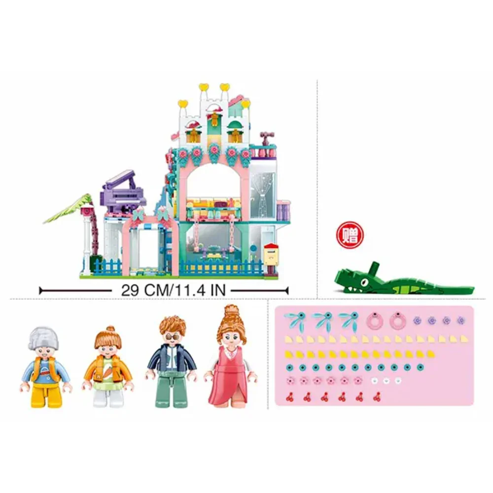 Sluban Girls Dream Apartment Building Blocks Set - 596 Pcs - Image 7