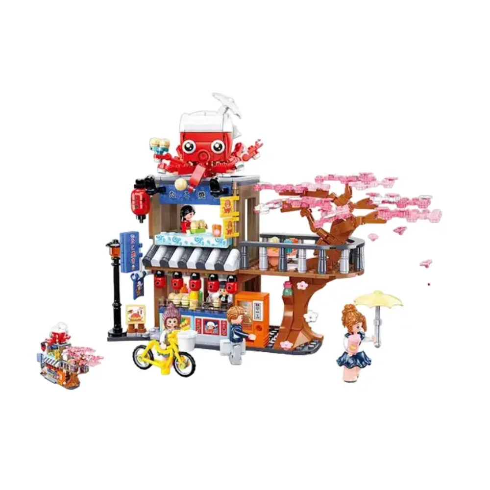 Sluban Girls Dream Happy Diary Tako Yaki Main Store Building Blocks Set - 548 Pcs - Image 3