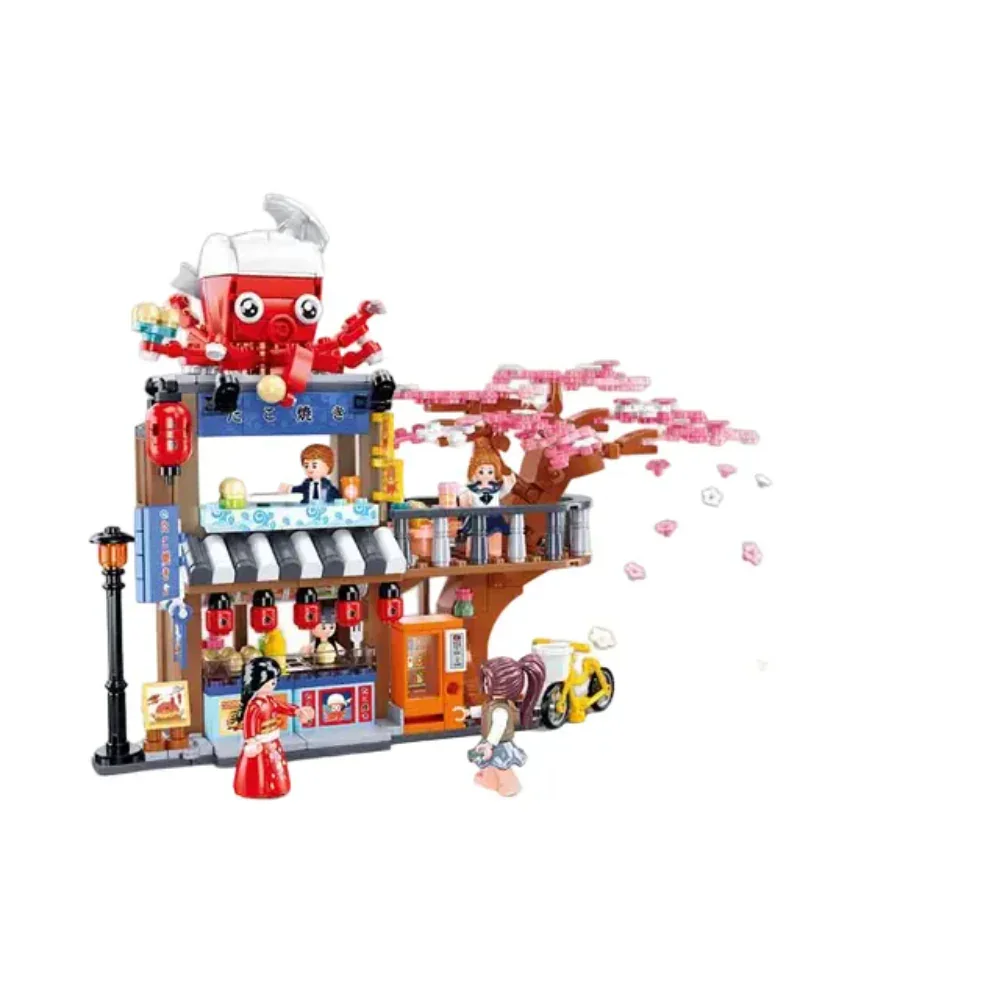 Sluban Girls Dream Happy Diary Tako Yaki Main Store Building Blocks Set - 548 Pcs - Image 4