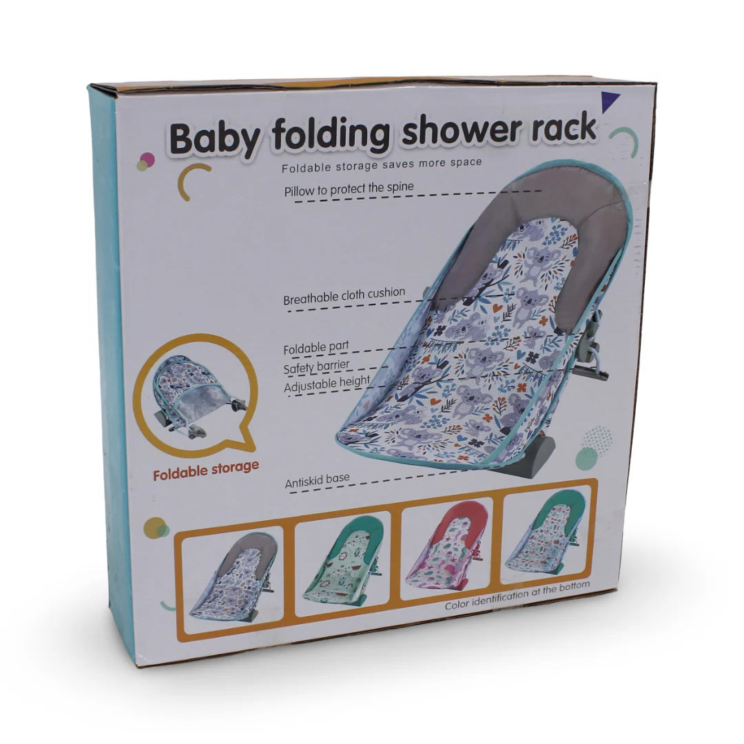 Baby Folding Shower Rack – Baby Blue - Image 3