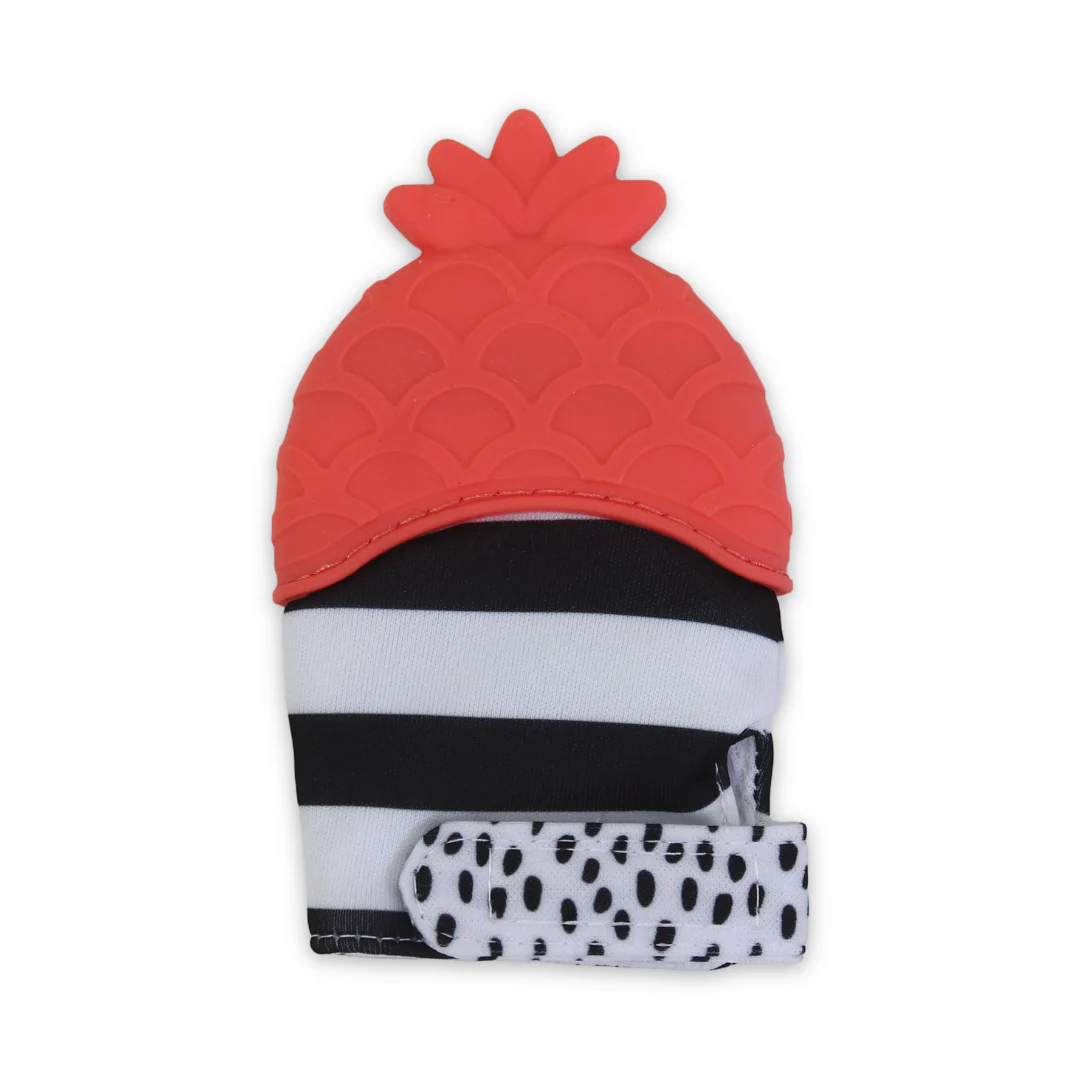 Silicone Baby Teether Gloves – Orange Pineapple