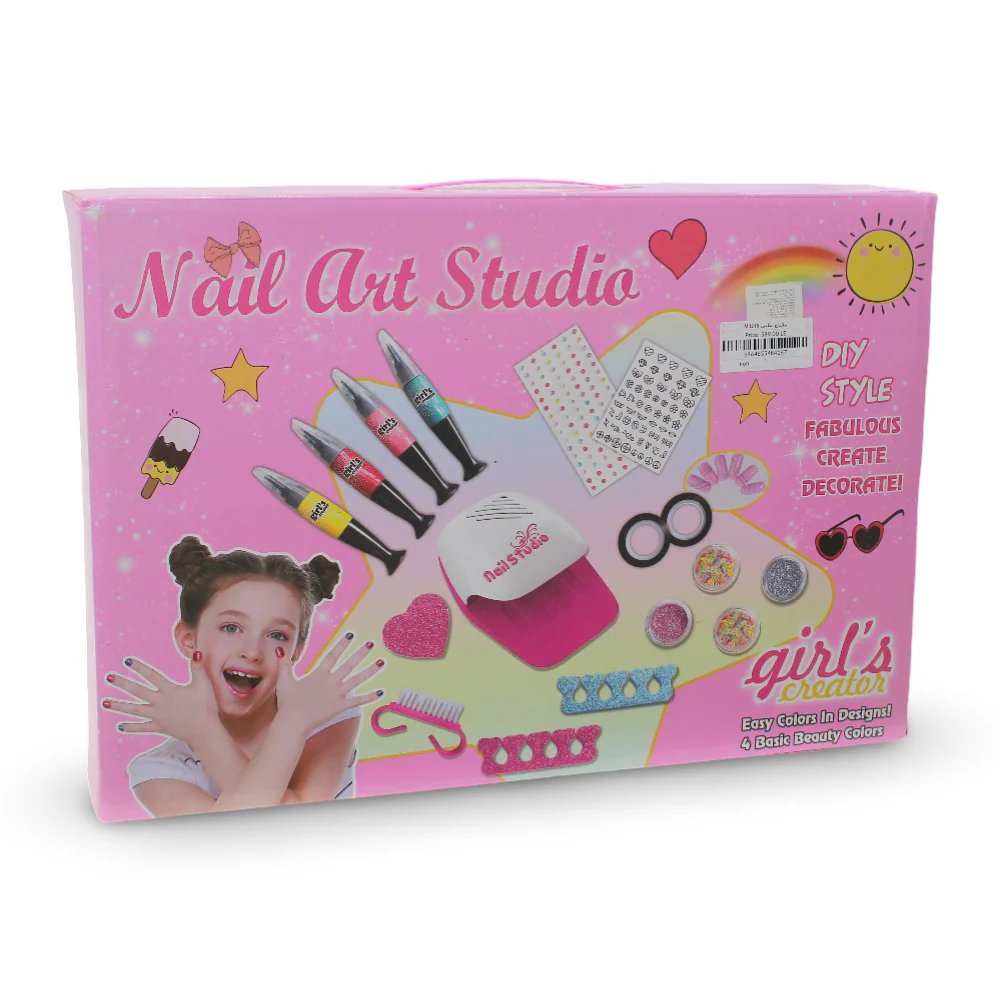 Girls Nail Art Studio Play Set – Creative DIY Beauty Kit - Image 2