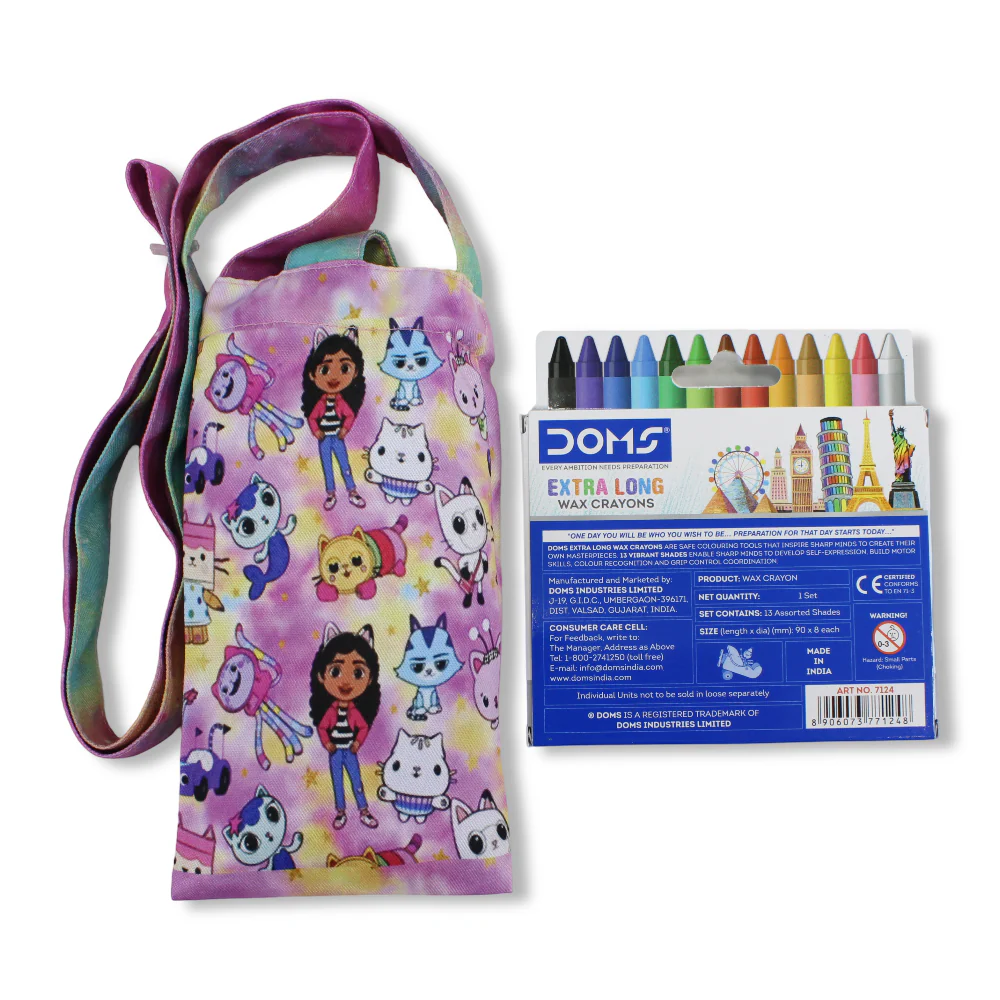 Gabby’s Coloring Mobile Case with Extra Long Wax Crayons 12 Colours + 1 Silver - Image 2