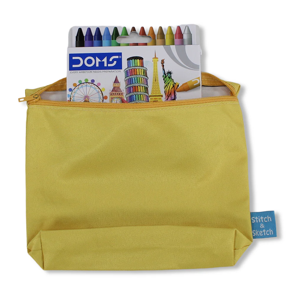 Birds Coloring Pencil Case with Extra Long Wax Crayons 12 Colours + 1 Silver - Image 3