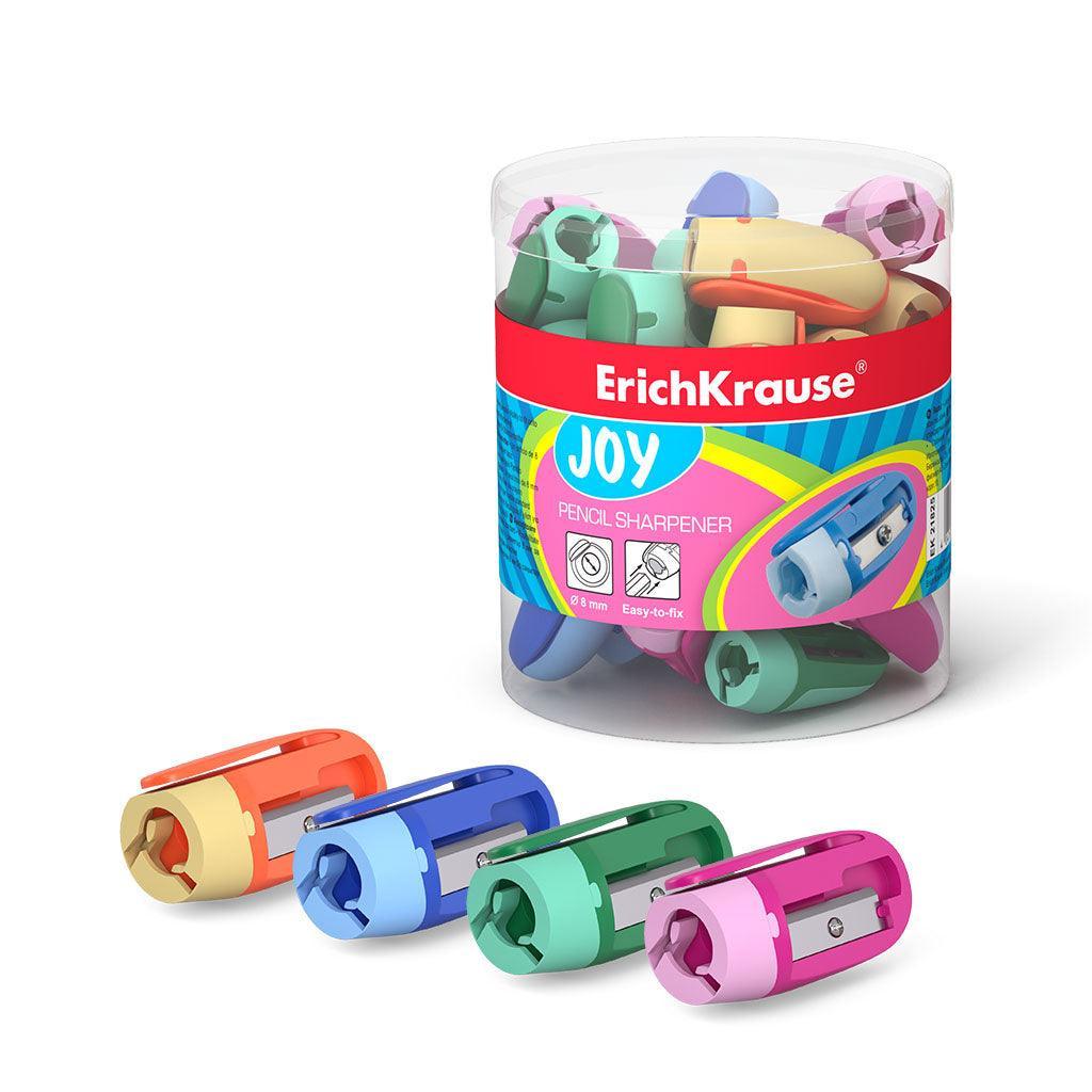 Plastic sharpener ErichKrause® Joy®, color: assorted